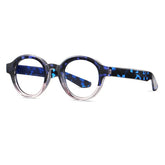 Andor Vintage TR90 Round Eyeglasses Round Frames Southood Blue Floral